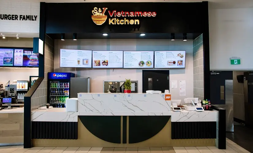 Vietnamese noodle soup bowl at S&T Vietnamese Kitchen, Southcentre Mall Calgary